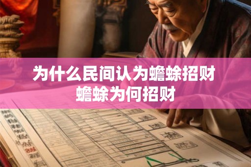 为什么民间认为蟾蜍招财 蟾蜍为何招财