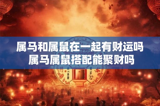 属马和属鼠在一起有财运吗 属马属鼠搭配能聚财吗