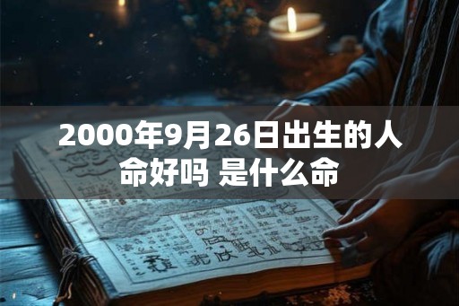 2000年9月26日出生的人命好吗 是什么命