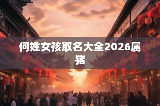 何姓女孩取名大全2026属猪 何姓女孩取名大全2026属猪