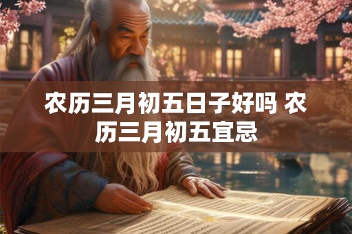 农历三月初五日子好吗 农历三月初五宜忌