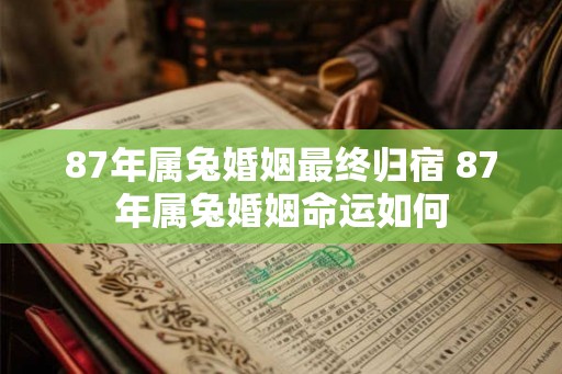 87年属兔婚姻最终归宿 87年属兔婚姻命运如何