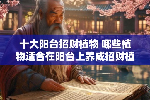 十大阳台招财植物 哪些植物适合在阳台上养成招财植物