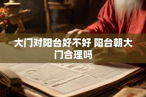 大门对阳台好不好 阳台朝大门合理吗