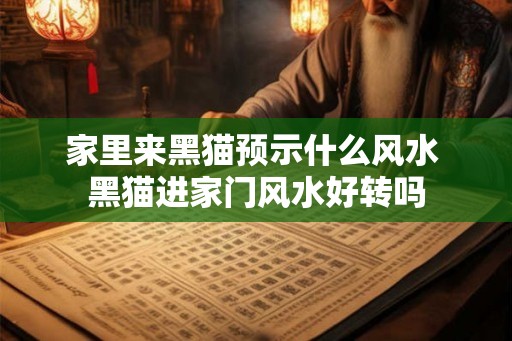 家里来黑猫预示什么风水 黑猫进家门风水好转吗
