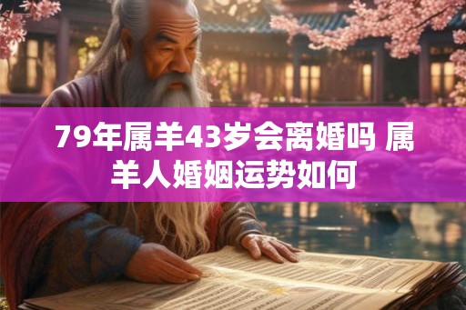 79年属羊43岁会离婚吗 属羊人婚姻运势如何