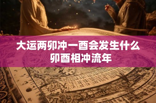 大运两卯冲一酉会发生什么  卯酉相冲流年