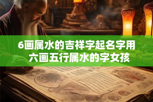 6画属水的吉祥字起名字用  六画五行属水的字女孩