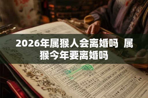 2026年属猴人会离婚吗 属猴今年要离婚吗 2026年属猴人会离婚吗 属猴今年要离婚吗