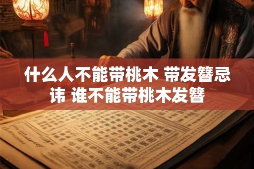什么人不能带桃木 带发簪忌讳 谁不能带桃木发簪