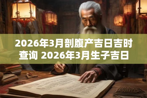 2026年3月剖腹产吉日吉时查询 2026年3月生子吉日 2026年3月剖腹产吉日吉时查询 2026年3月生子吉日