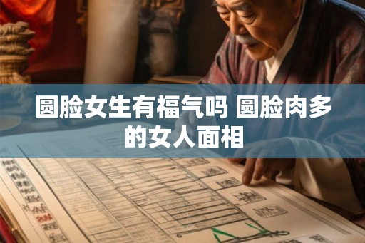 圆脸女生有福气吗 圆脸肉多的女人面相