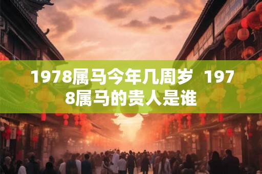 1978属马今年几周岁  1978属马的贵人是谁