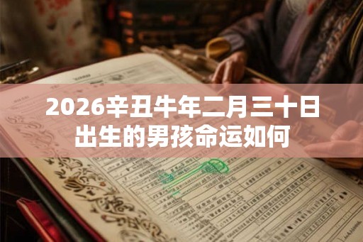 2026辛丑牛年二月三十日出生的男孩命运如何