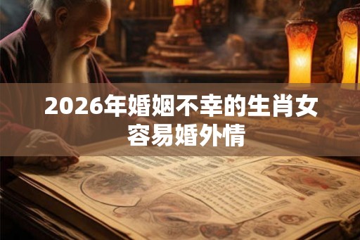 2026年婚姻不幸的生肖女  容易婚外情