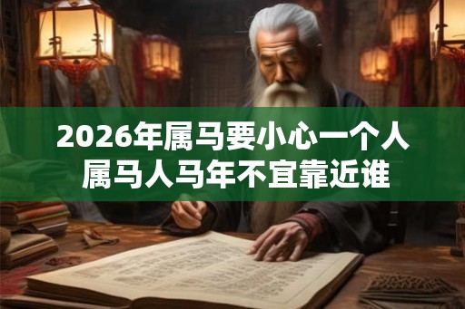 2026年属马要小心一个人 属马人马年不宜靠近谁 2026年属马要小心一个人 属马人马年不宜靠近谁