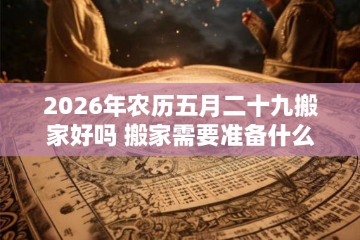 2026年农历五月二十九搬家好吗 搬家需要准备什么吉祥的东西 2026年农历五月二十九搬家好吗 搬家需要准备什么吉祥的东西