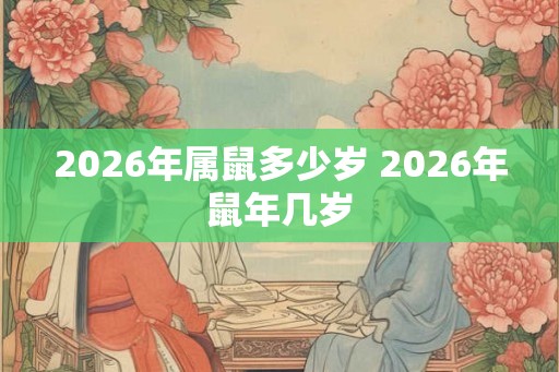 2026年属鼠多少岁 2026年鼠年几岁