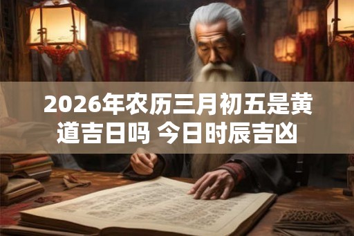 2026年农历三月初五是黄道吉日吗 今日时辰吉凶