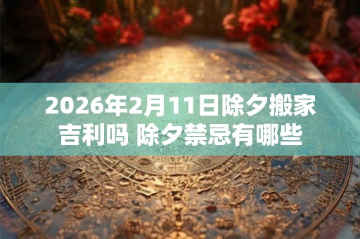 2026年2月11日除夕搬家吉利吗 除夕禁忌有哪些