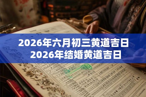 2026年六月初三黄道吉日  2026年结婚黄道吉日