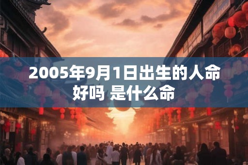2005年9月1日出生的人命好吗 是什么命