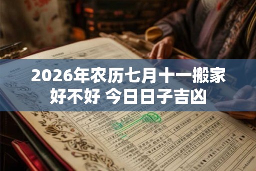 2026年农历七月十一搬家好不好 今日日子吉凶