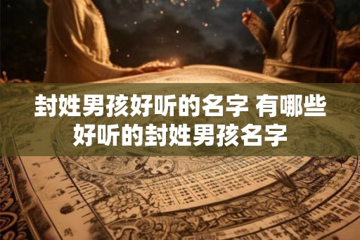 封姓男孩好听的名字 有哪些好听的封姓男孩名字 封姓男孩好听的名字 有哪些好听的封姓男孩名字