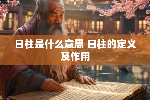 日柱是什么意思 日柱的定义及作用