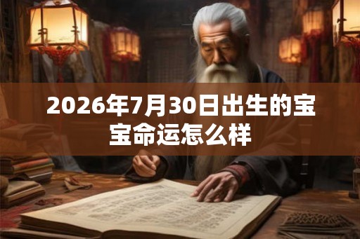 2026年7月30日出生的宝宝命运怎么样