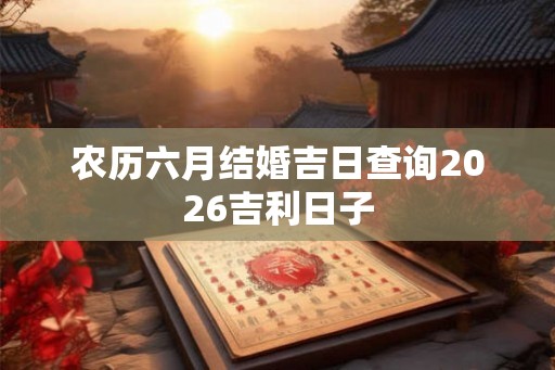 农历六月结婚吉日查询2026吉利日子 农历六月结婚吉日查询2026吉利日子