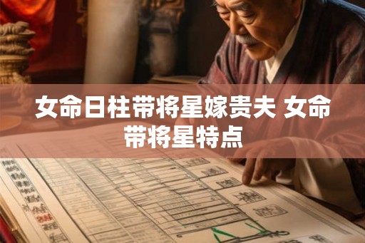 女命日柱带将星嫁贵夫 女命带将星特点