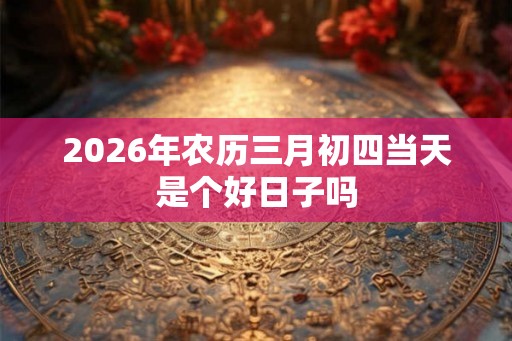2026年农历三月初四当天是个好日子吗 2026年农历三月初四当天是个好日子吗