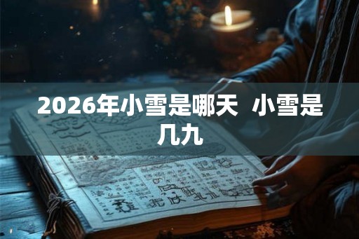 2026年小雪是哪天  小雪是几九
