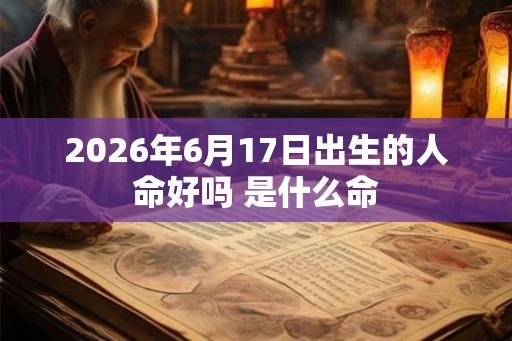 2026年6月17日出生的人命好吗 是什么命 2026年6月17日出生的人命好吗 是什么命