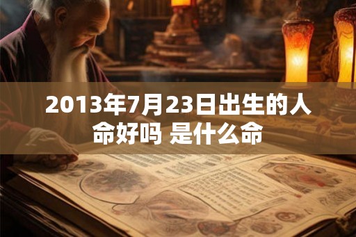 2013年7月23日出生的人命好吗 是什么命