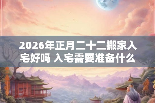 2026年正月二十二搬家入宅好吗 入宅需要准备什么东西 2026年正月二十二搬家入宅好吗 入宅需要准备什么东西