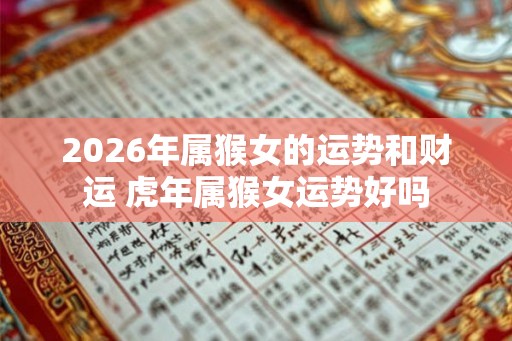 2026年属猴女的运势和财运 虎年属猴女运势好吗