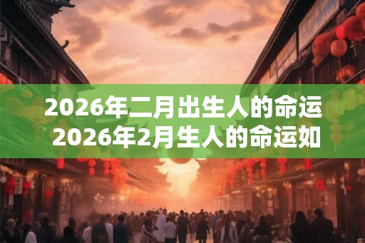 2026年二月出生人的命运 2026年2月生人的命运如何