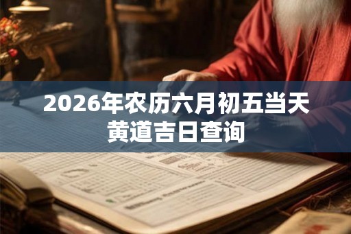 2026年农历六月初五当天黄道吉日查询