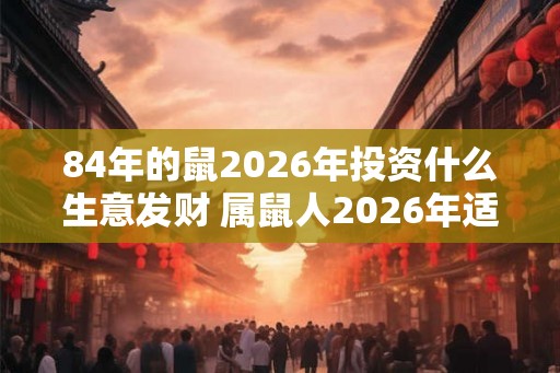 84年的鼠2026年投资什么生意发财 属鼠人2026年适合做生意吗