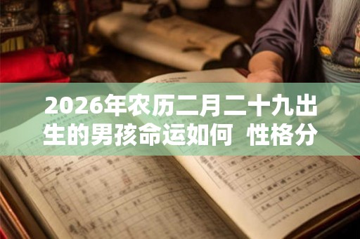 2026年农历二月二十九出生的男孩命运如何  性格分析