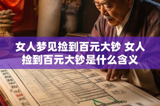 女人梦见捡到百元大钞 女人捡到百元大钞是什么含义 女人梦见捡到百元大钞 女人捡到百元大钞是什么含义