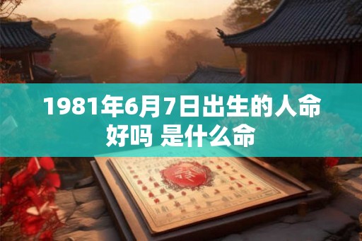 1981年6月7日出生的人命好吗 是什么命