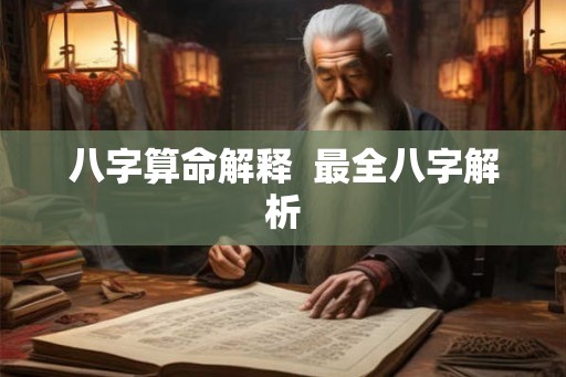 八字算命解释  最全八字解析