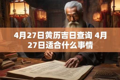 4月27日黄历吉日查询 4月27日适合什么事情