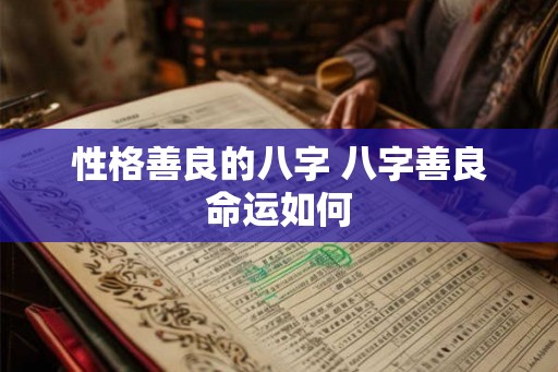 性格善良的八字 八字善良命运如何