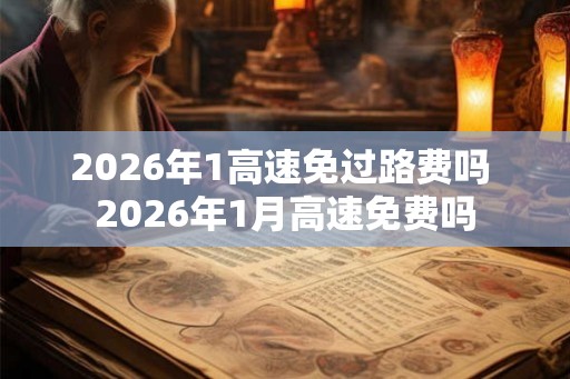 2026年1高速免过路费吗 2026年1月高速免费吗