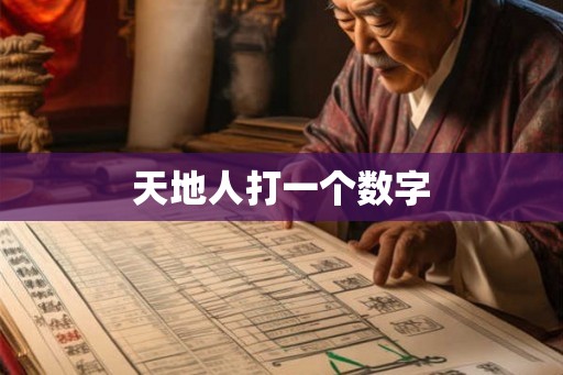 天地人打一个数字