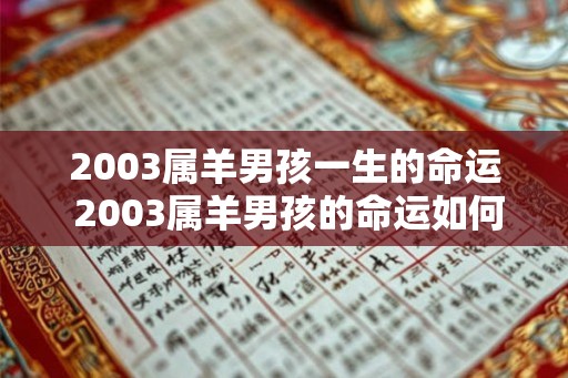 2003属羊男孩一生的命运 2003属羊男孩的命运如何